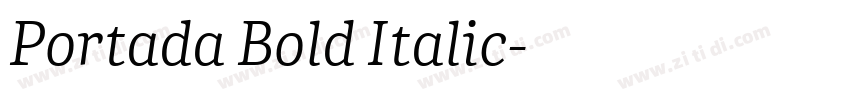 Portada Bold Italic字体转换